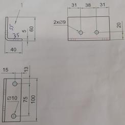 Halter für Relaisventil und Schnelllösev. gekantet 