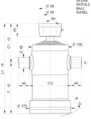 Kippzylinder 5-Stufig, Hub 1850 mm 