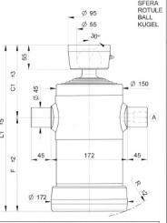 Kippzylinder leicht 5-Stufig, Hub 2150 mm 