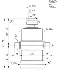 Kippzylinder 5-Stufig Hub 2500 mm 
