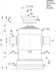 Kippzylinder 6-Stufig Hub 1180mm 