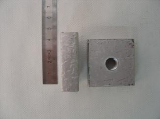 Gewindeplatte M12 40x40x12 Frontbordwand 