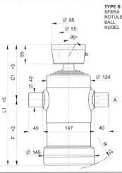 Kippzylinder 4 Stufig, Hub 1500 mm 