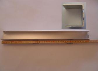 Alu Abschlussprofil Frontwand unten links 50 cm 