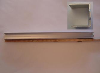 Alu Abschlussprofil Frontwand unten links 70 cm 