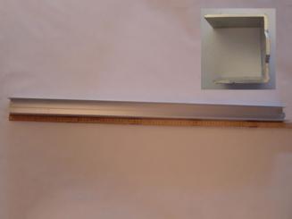 Alu Abschlussprofil Frontwand unten links 90 cm 