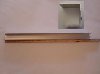 Alu Abschlussprofil Frontwand unten rechts 70 cm 