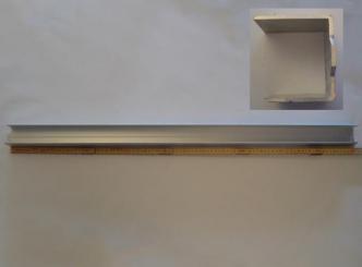Alu Abschlussprofil Frontwand unten rechts 100 cm 