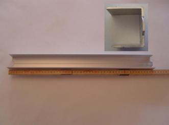 Alu Abschlussprofil Frontwand oben links 50 cm 