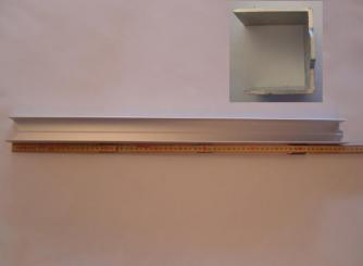 Alu Abschlussprofil Frontwand oben links 70 cm 