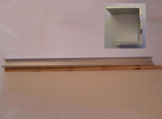 Alu Abschlussprofil Frontwand oben links 90 cm 
