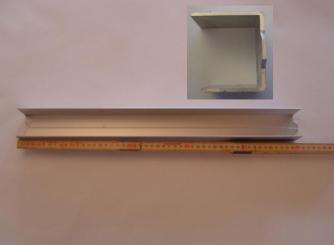 Alu Abschlussprofil Frontwand oben rechts 50 cm 