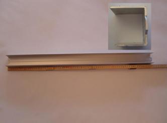 Alu Abschlussprofil Frontwand oben rechts 70 cm 