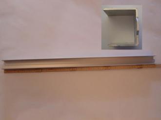 Alu Abschlussprofil Frontwand oben rechts 90 cm 