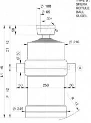 Kippzylinder 8-Stufig Hub 2690 mm 