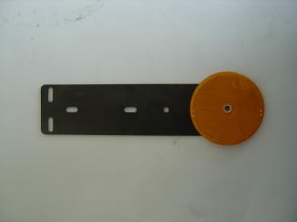 Rückstrahler rund, gelb, Ø 80 mm + Pendel 