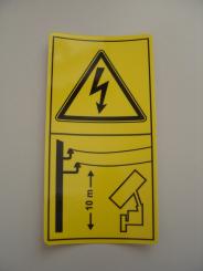 Kleber Hochspannungsleitung mit Höhe 