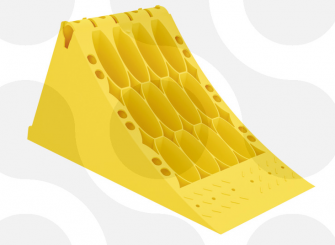 Radkeil gross G 53 Kunststoff gelb 