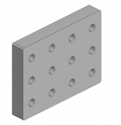 Anschweissplatte 110x100 - M16 / 214x162x30 