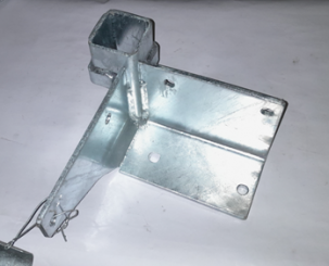 Eckpfostenhalter rechts versenkt System 90 