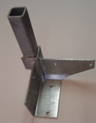 Eckpfostenhalter links zu Alu-Brücke System 90 