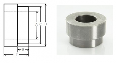 Anschweissbuchse Ø26x44 ohne Nut 