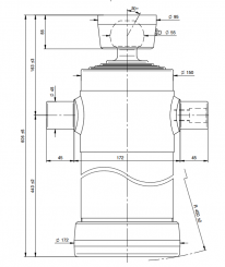 Kippzylinder 4 Stufig, Hub 1700 mm 