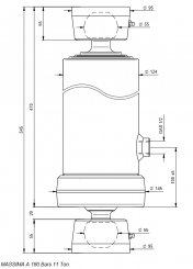 Kippzylinder 3-Stufig, Hub 900 mm 