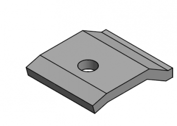 Klemmelement zu Alubrücke, Chassis 