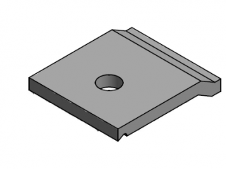 Klemmelement zu Alubrücke, Aussenrahmen 