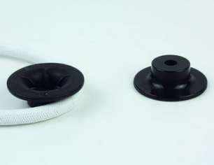 Rundknopf Kunststoff schwarz 