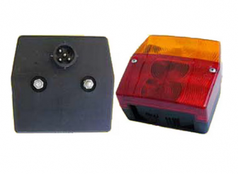 Leuchte Minipoint 100x90mm ohne Kz.  (gelb/rot) 