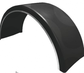 Kotflügel 1/2 Kreis Kunststoff schwarz 