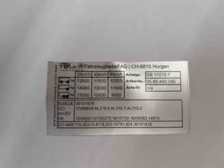 Achsschild BPW-Achse Code 55.88.449.056 