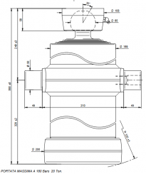 Kippzylinder 4 Stufig, Hub 1500 mm 