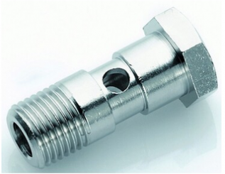 Hohlschraube mit Drossel "G 3/8"" mit 1.0 mm" 