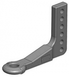 Zugöse DØ40mm, winkel 90°, mit Typenschild 