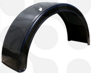 Halbkreiskotflügel Kunststoff | ohne Halter 