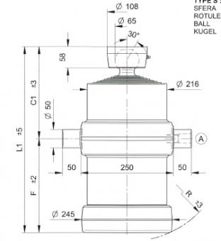 Kippzylinder 7-Stufig Hub 2860 mm 