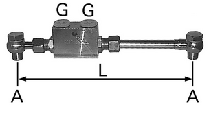 Sperrventil - Anbausatz für Zylinder 1/4" 