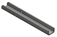 Holzaufsatz-U-Eisen 10cm gebohrt  verzinkt 